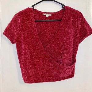 Cotton Candy LA Chenille Crop Sweater Top